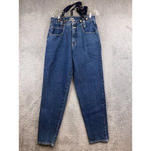Vintage 80's Sostanza High Waist Jeans Mom Suspenders size 13/14